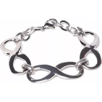 Náramek Titan Jewerly Dámský ocelový náramek Infinity - Nekonečno stříbrná 15-18 cm