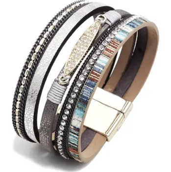 Náramek Metalický náramek Follower Šedý