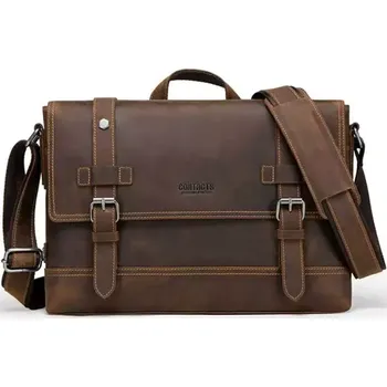 Contacts® pánská kožená brašna Procope Hnědá 8L