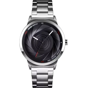 Hodinky Skmei 9210 pánské hodinky Lens Shot Stříbrno Černé