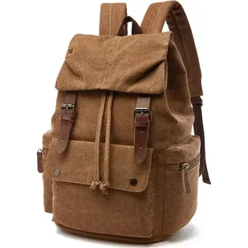 Městský batoh Canvasio plátěný retro batoh Adventure Hnědý 23L