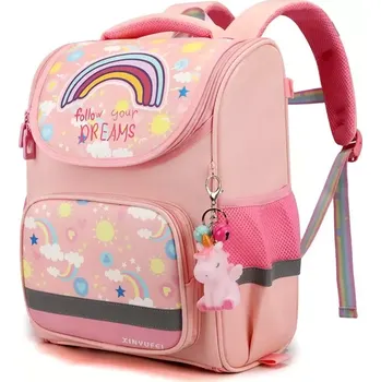 Školní batoh Dětský školní batoh Follow Dream Růžový 13L - Model Bez přívěšku