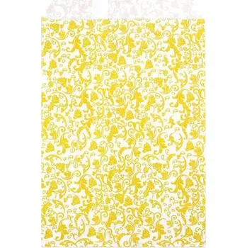 Dárková taška Papírový dárkový balící sáček 15x23 cm - Barva Žlutá