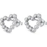 Dámské Ocelové puzetové náušnice se srdíčkem Stříbrné