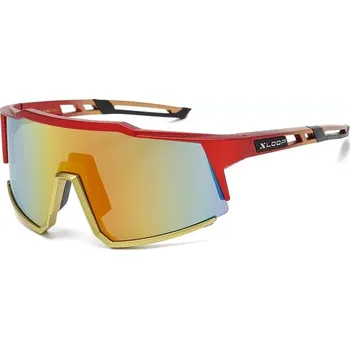 Xloop SHIELD WRAP Cyklistické sportovní sluneční brýle Multicolor - Barva Červená