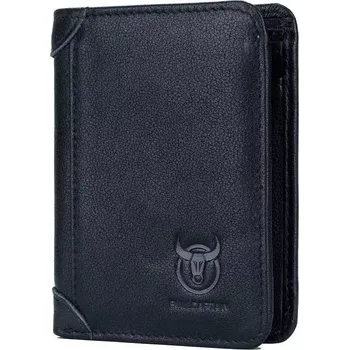Peněženka Bullcaptain elegantní kožená peněženka Gerold Černá