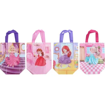 Dárková taška Dárková taška M 27x29x12 cm Princezny - netkaná textílie