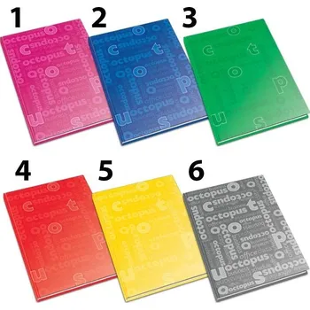 Blok Záznamová kniha Office A4, 80 listů, čtverečkovaná. mix barev