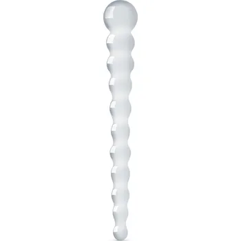 Dildo Gildo Glass No. 20 - perličkový skleněný dildo (průhledný)