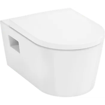 Klozet Hansgrohe EluPura Original S - Závěsné WC s WC sedátkem SoftClose a QuickRelease, AquaChannel Flush, bílá 60288450