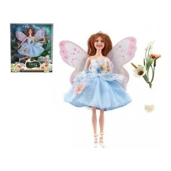 Panenka Panenka víla s křídly kloubová plast 28cm s doplňky v plastové krabici 28x32,5x6cm