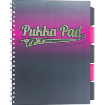 Blok Pukka Pad projektový blok Elektra A4, 200 stran, linky 8 mm, růžový
