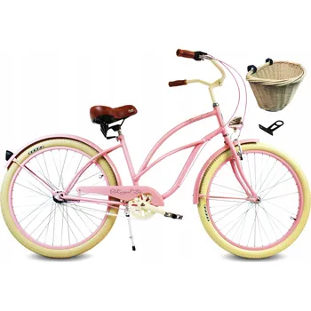 Městské kolo Dámské plážové kolo Cruiser 26 palců LOLA RoyalBi 3 rychlosti retro košík