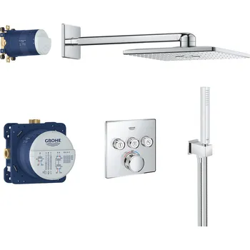 Vodovodní baterie GROHE Grohtherm SmartControl - Sprchový systém s hlavovou sprchou Rainshower SmartActive 310 Cube, Chrom 34804000