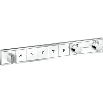 Vodovodní baterie Hansgrohe RainSelect termostat pod omítku pro 5 spotřebičů, bílá/chrom 15358400