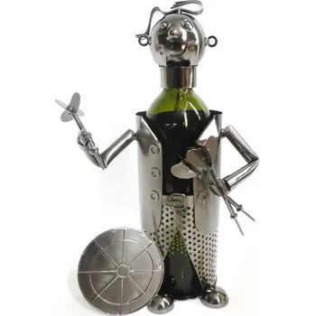 Stojan na víno Kovový stojan na víno, motiv šipkař