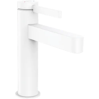 Vodovodní baterie Hansgrohe Finoris Páková umyvadlová baterie 110 CoolStart s odtokovou soupravou Push-Open, matná bílá 76024700