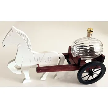 Dřevěný koník se soudkem 350 ml, bílý