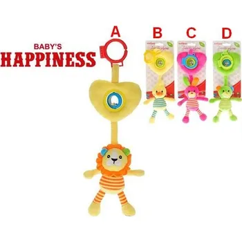 Zvířátko se srdíčkem plyšové 30cm s chrastítkem Baby´s Happyness 0m+