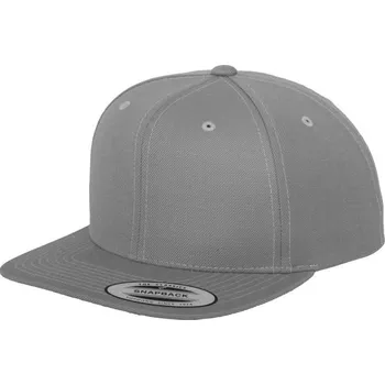 Kšiltovka Čepice kšiltovka Snapback, FLEXFIT Yupoong baseballová, stříbrná