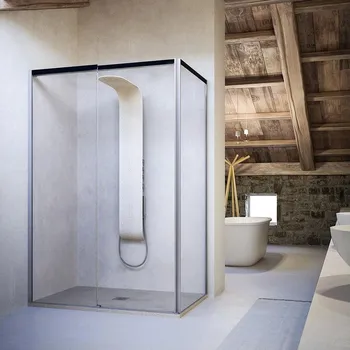 Glass 1989 Moov- boční stěna pro šířku vaničky 80 cm, upevnění vpravo Barva profilu: BÍLÁ