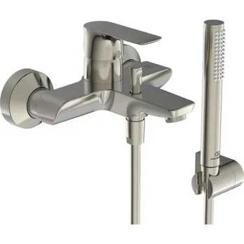 Vodovodní baterie Ideal Standard Connect Air - Vanová baterie nástěnná se sprchovým setem, ušlechtilá ocel A7056GN