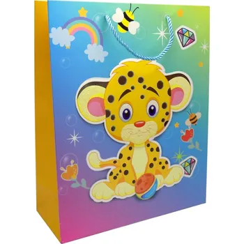 Dárková taška Taška dárková M 18x23x10 cm OP1718 dětské motivy zvířat WY