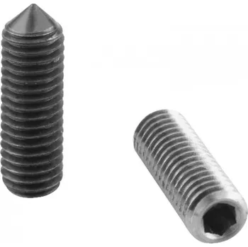 Šroub Závitové kolíky s vnitřním šestihranem a hrotem DIN 914 / DIN EN ISO 4027 07166-10X12