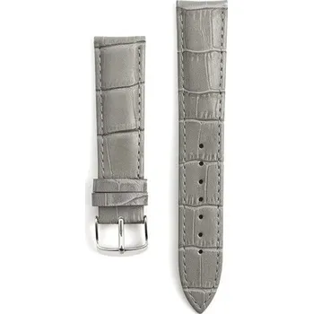 Kožený řemínek Ricardo Andria, šedý - 12 mm