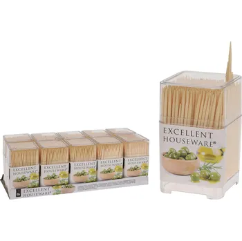 Párátko a napichovátko párátka kulatá oboustr.bambus (450ks) + PH box čtverc.