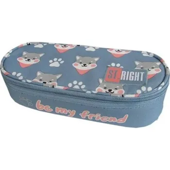 Penál Penál oválný St.RIGHT -Shiba, rozměry: 6 x 23 x 9,5 cm