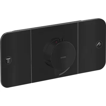 Vodovodní baterie AXOR One Modul termostatu s podomítkovou instalací, pro 2 spotřebiče, matná černá 45712670