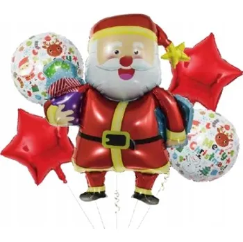 Balónek Sada balónků Mikuláš Hvězdičky 5 ks