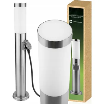 Venkovní osvětlení Venkovní Zahradní Stojací LED Lampa SLOUPEK 65cm E27 se ZÁSUVKOU 230V IP44