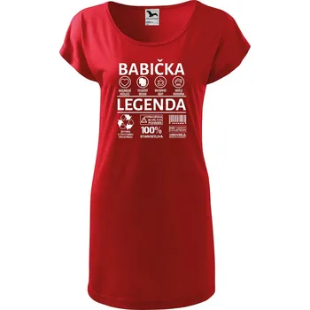 Dámské tričko DOBRÝ TRIKO Dámské tričko/šaty Babička legenda Velikost: S, Barva: Červená