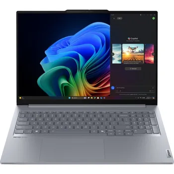 Notebook Lenovo ThinkBook 16 G7 QOY Qualcomm Snapdragon X1P-42-100 Laptop 40,6 cm (16") WUXGA 32 GB LPDDR5x-SDRAM 1 TB SSD Wi-Fi 7 (802.11be) Windows 11 Pro Šedá