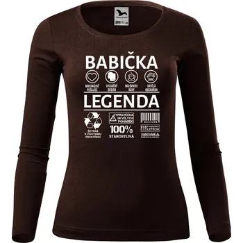 DOBRÝ TRIKO Dámské bavlněné triko Babička legenda Velikost: 2XL, Barva: Khaki