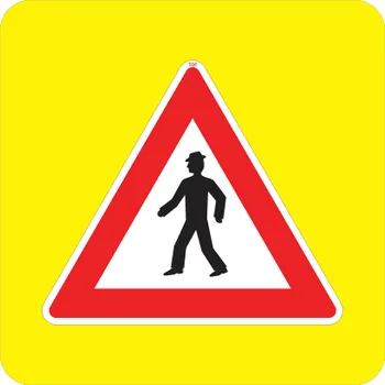 Dopravní značka Dopravní Značka A12a zvýrazněná Chodci