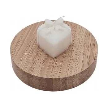 Svíčka Vonná svíčka Srdce s mašlí 3,4 cm Eukalyptus