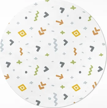 Koberec Koberec Kulatý Do interiéru průměr 150 cm Pastelové ikony a tvary, boho styl