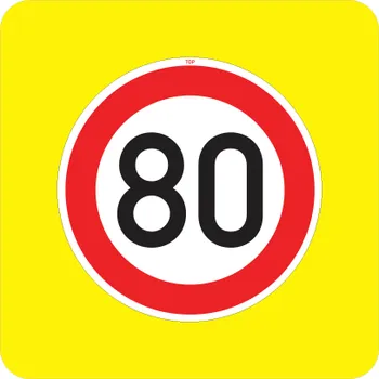 Dopravní značka Dopravní Značka B20a zvýrazněná - Nejvyšší dovolená rychlost Rychlost: 70km/h
