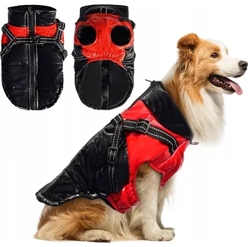 Obleček pro psa Bunda vesta Obleček pro psa Červeno-černá barva, velikost XXL