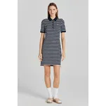 ŠATY GANT STRIPED SHIELD SS PIQUE POLO DRESS EVENING BLUE
