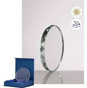 Skleněná medaile bez očka v dárkové krabičce 68241