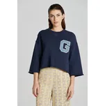 MIKINA GANT G-BADGE CROPPED SS C-NECK SWEAT CLASSIC BLUE