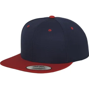 Kšiltovka Čepice kšiltovka Snapback, FLEXFIT Yupoong baseballová, červeno-námořní modrá
