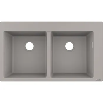 Granitový dřez Hansgrohe S51 S510-F770 Vestavný dřez 370/370, betonově šedá 43316380