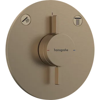 Vodovodní baterie Hansgrohe DuoTurn S Baterie pod omítku pro 2 spotřebiče, kartáčovaný bronz 75418140