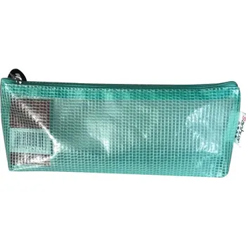 Penál Pouzdro na psací potřeby/drobnosti, tyrkysové, rozměry: 9,5 x 21 x 3 cm