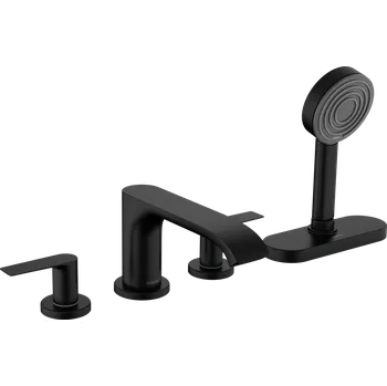 Vodovodní baterie Hansgrohe Vivenis Čtyřotvorová baterie na okraj vany s tělesem sBox, matná černá 75444670